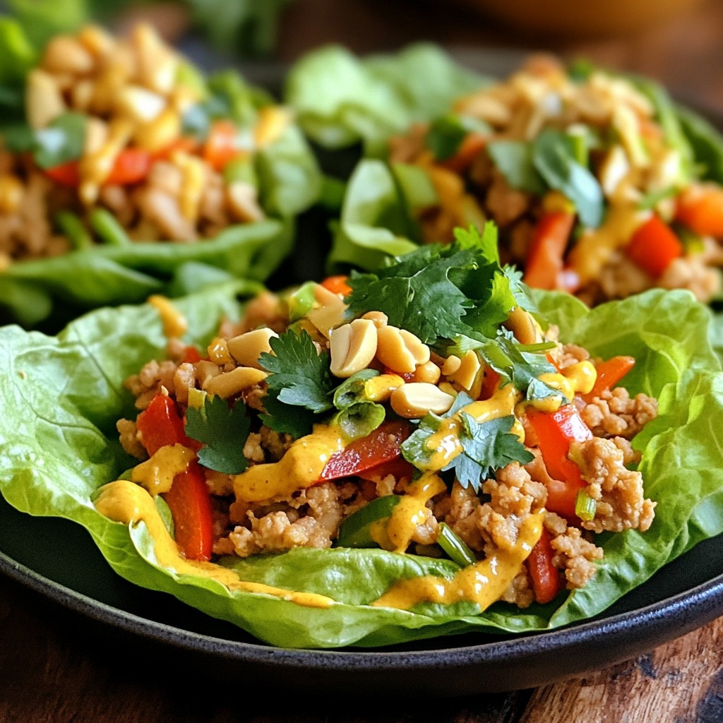 Thai Peanut Chicken Lettuce Cups Flavorful and Fresh