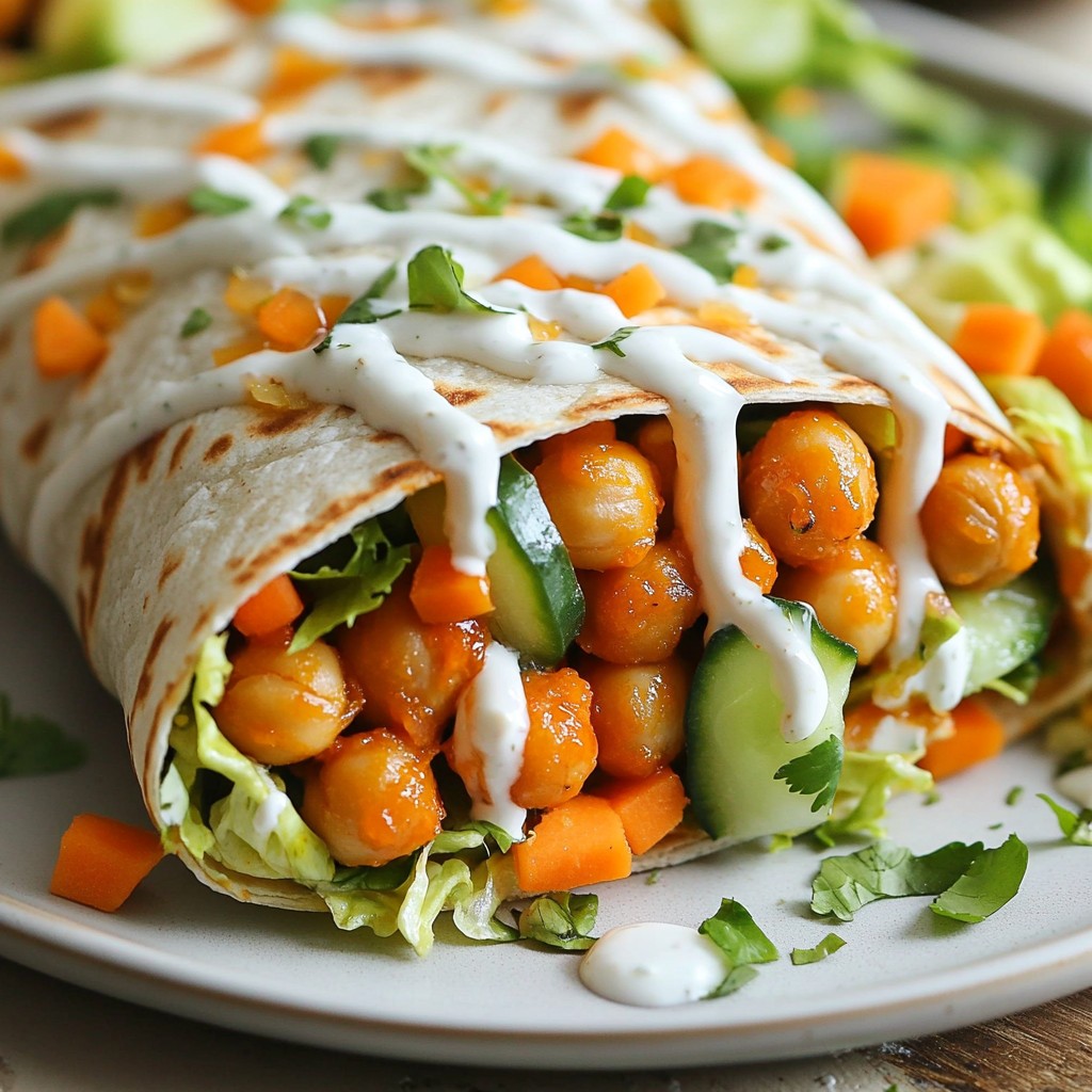 Spicy Buffalo Chickpea Wraps Flavorful and Easy Meal