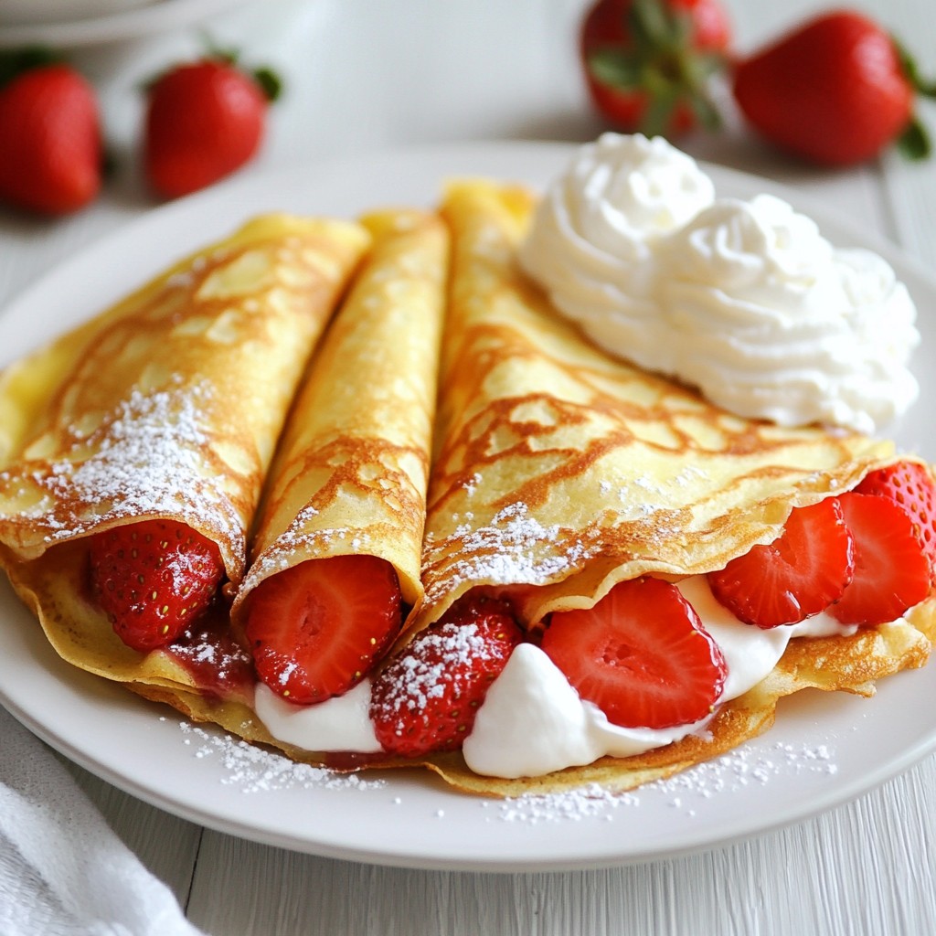 Irresistible Strawberry Nutella Stuffed Crepes Delight