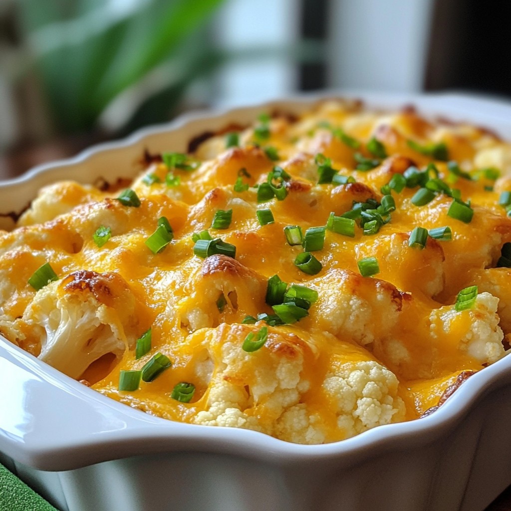 Buffalo Chicken Cauliflower Casserole Tasty Dish