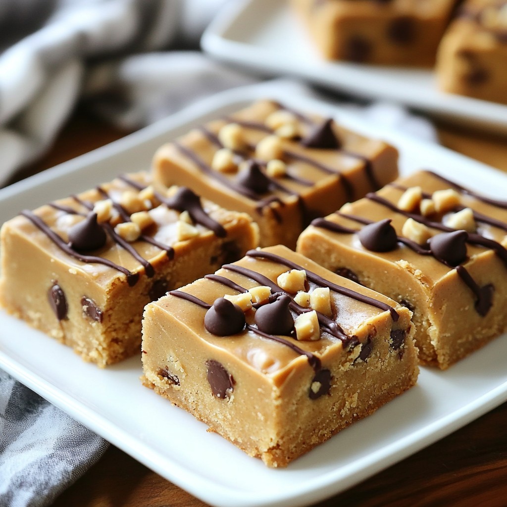 Peanut Butter Cookie Dough Bars Simple No-Bake Recipe