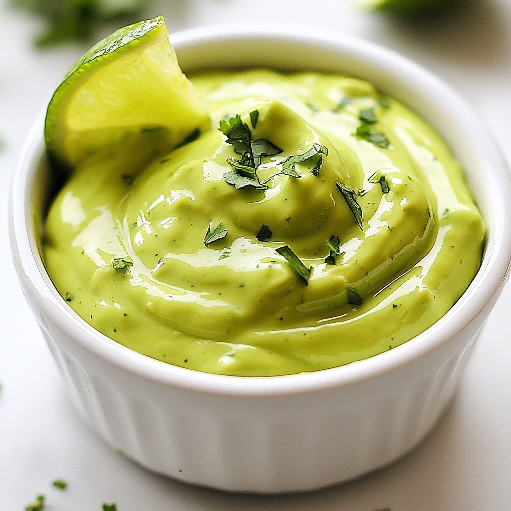 Avocado Lime Yogurt Dressing Simple and Creamy Delight