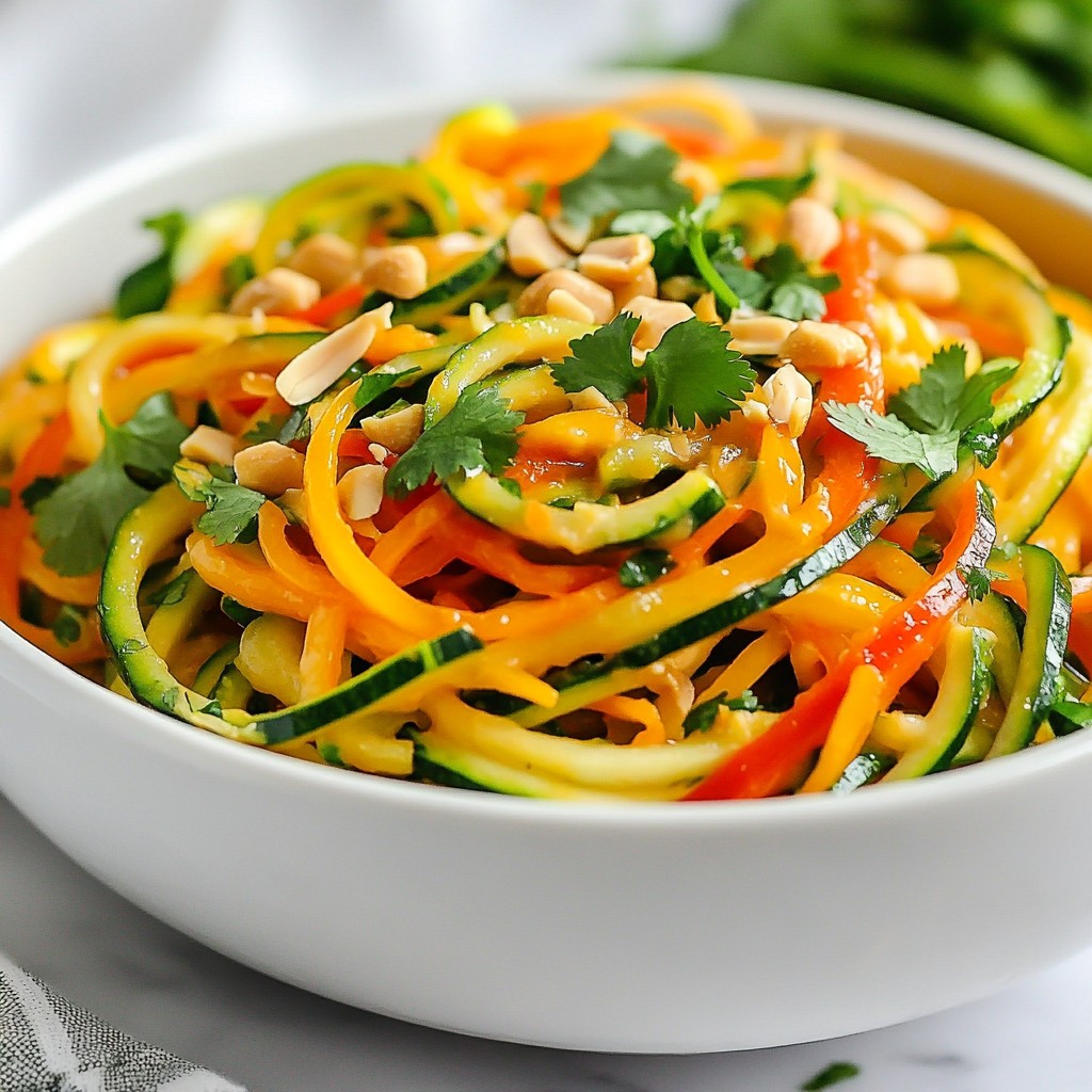 Spicy Peanut Zoodle Salad Flavorful and Fresh Meal