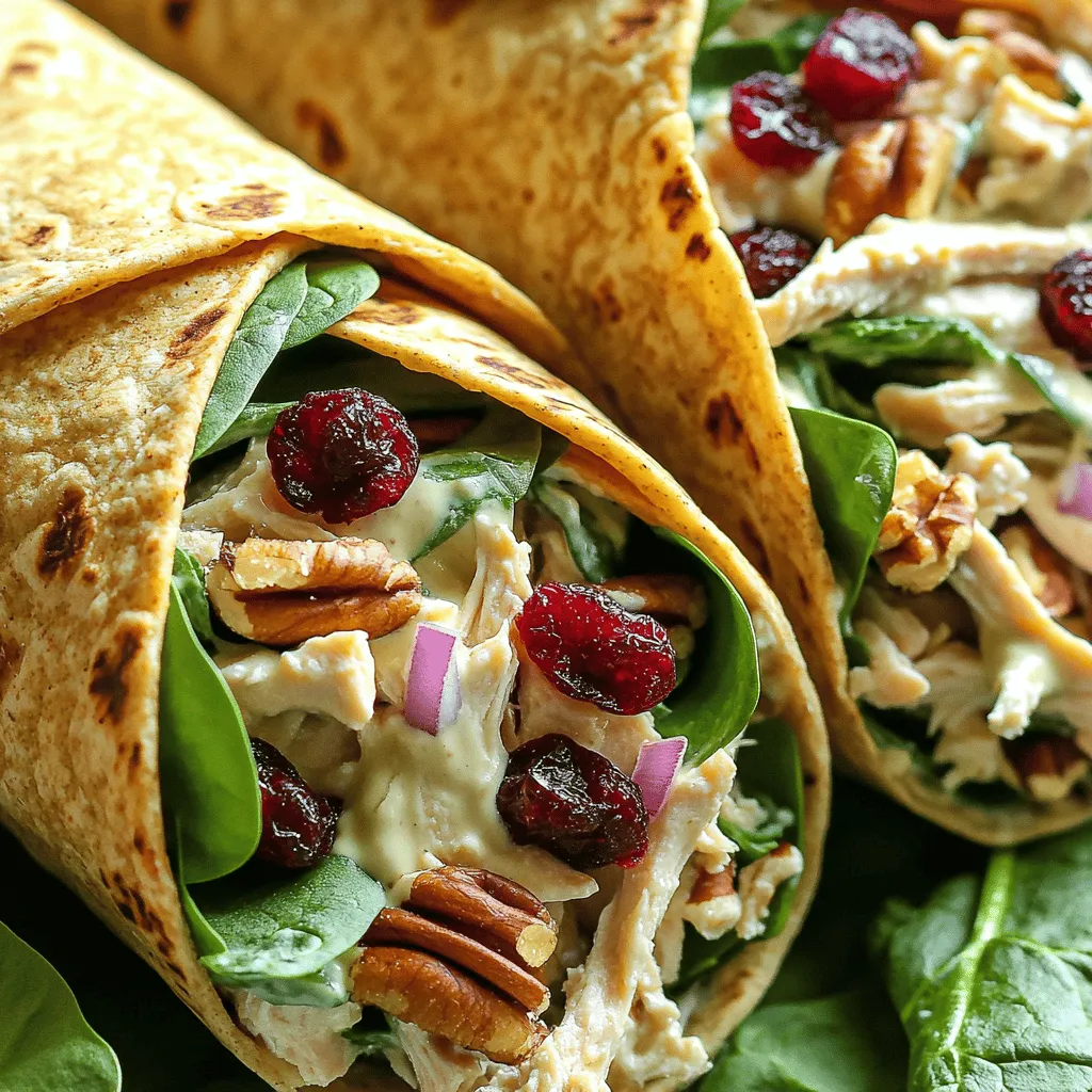 Cranberry Pecan Chicken Salad Wraps Quick and Tasty